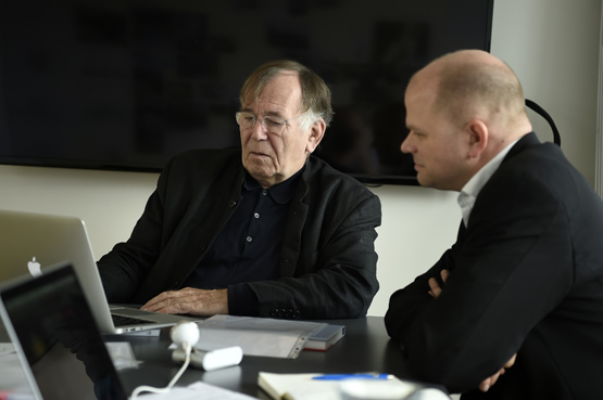 Architect Jan Gehl with writer Chris Findlay Photo: Lars Moeller