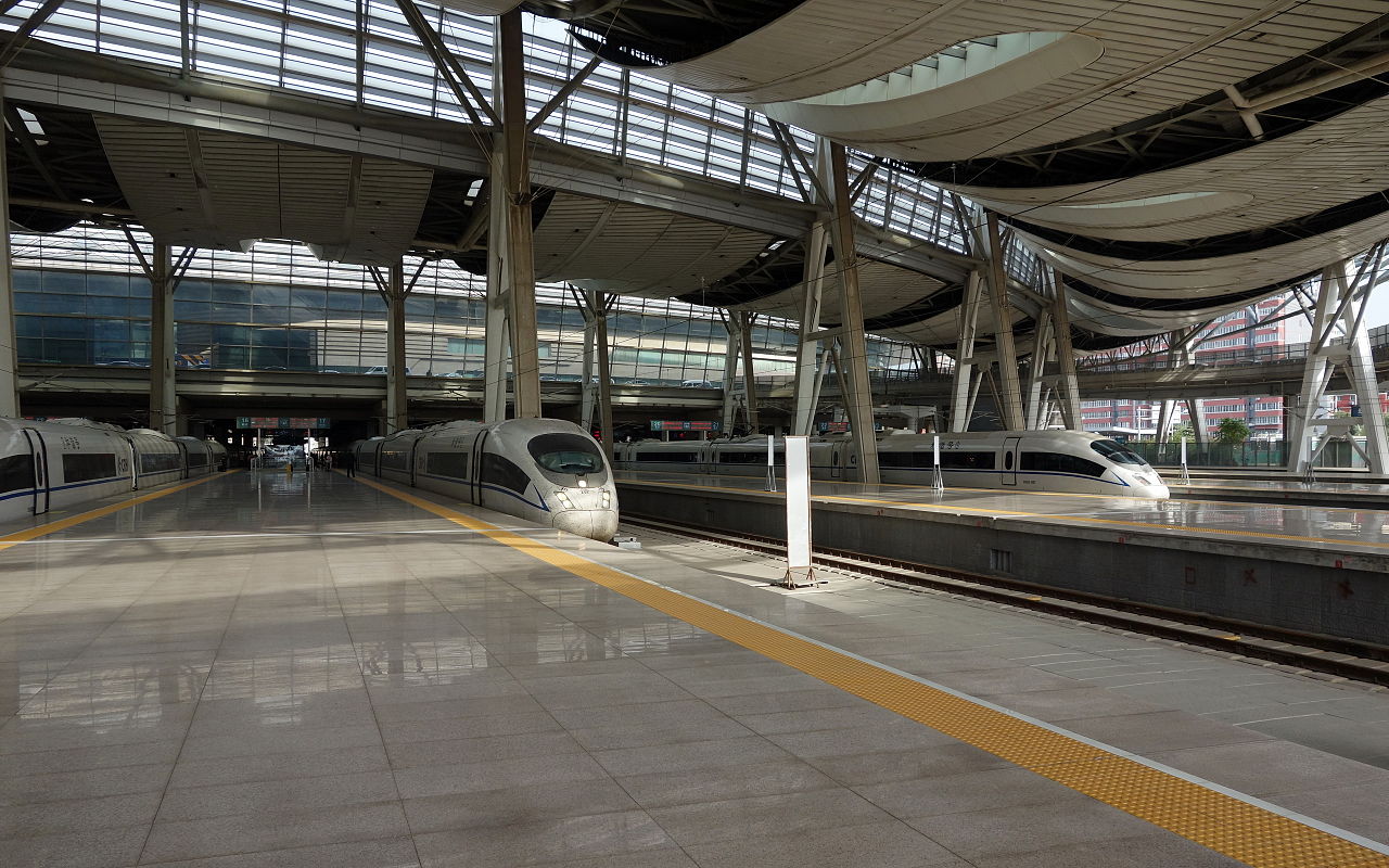 Today, the fast train from Beijing to Tianjin takes just over half an hour.