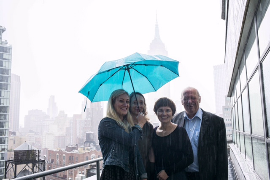 Country delegates on the rooftop.